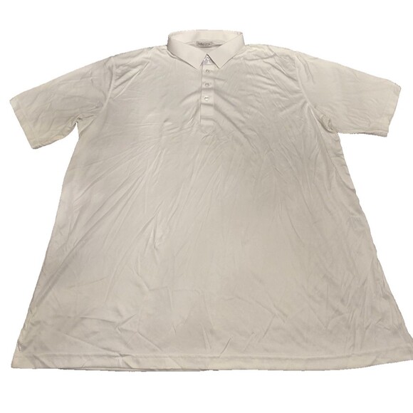 NWOT Collars & Co Mens 3XL Dress Collar Polo White Shirt Relaxed Minor Mark Read - Picture 2 of 7